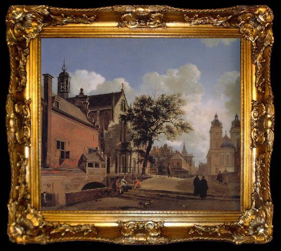 framed  Jan van der Heyden Church of Jesus landscape, ta009-2